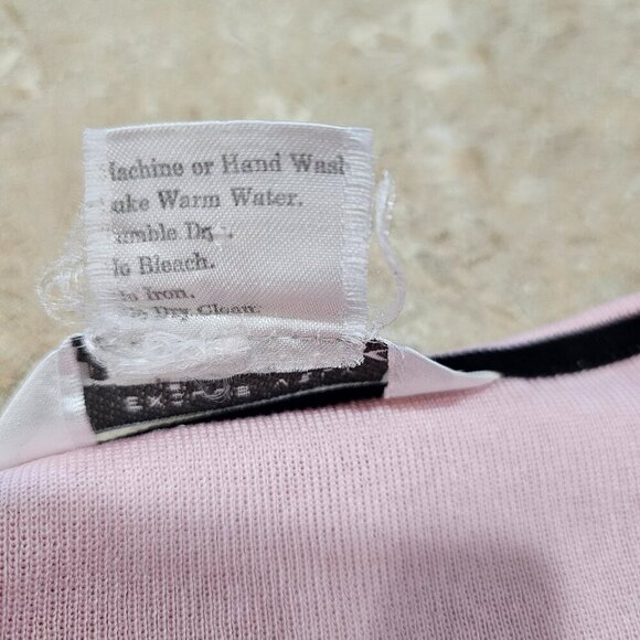 Women's Exclusively Misook V-Neck Pullover Tunic Top Pink/Black Size XS - Picture 7 of 7
